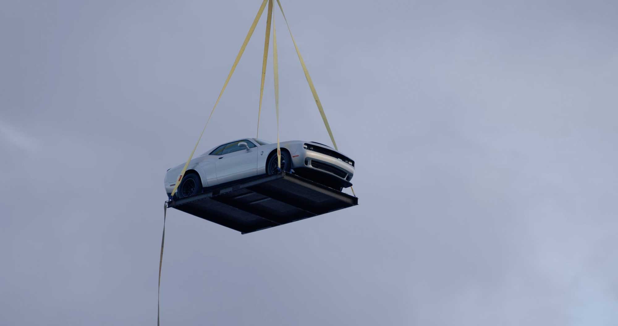airlifted by helicopter