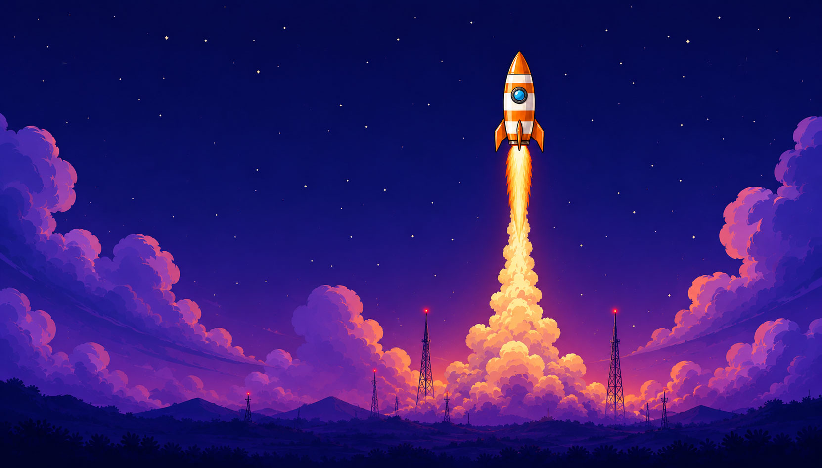 Rocket taking off