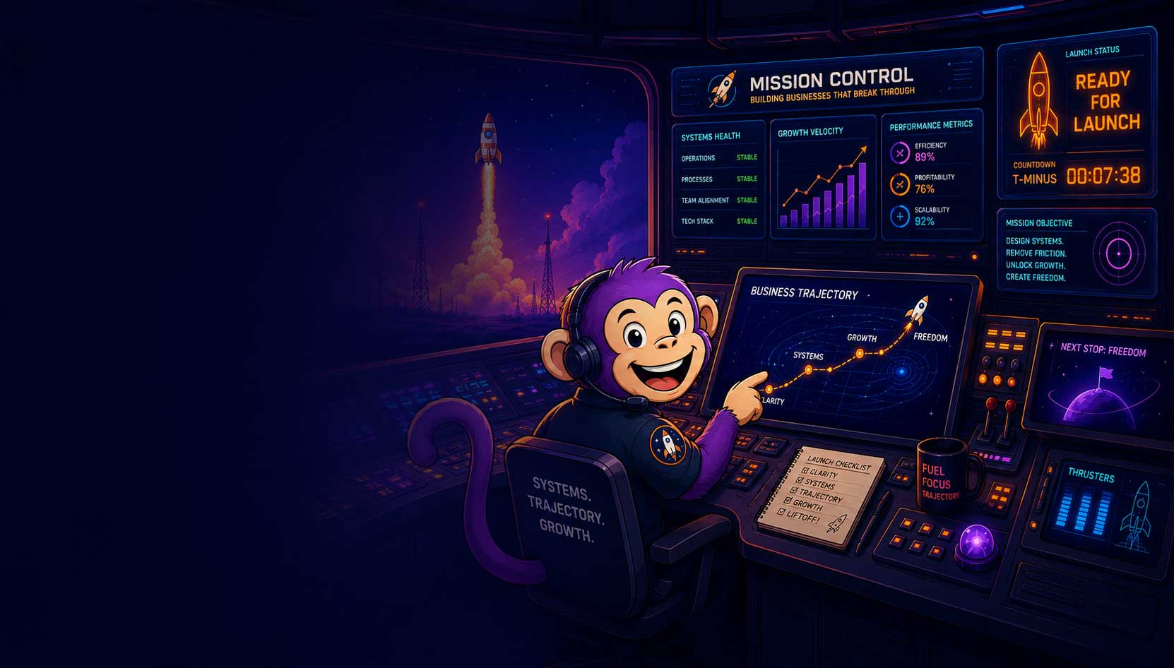 monkey in mission control